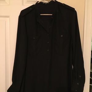 Black blouse tunic length